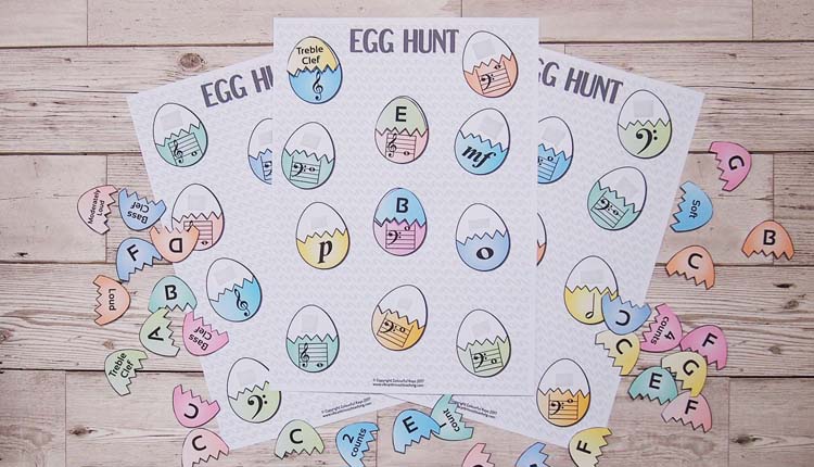 Egg hunt music theory game