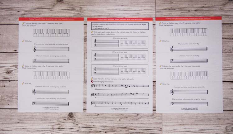 Harmonic Minor Scales Worksheet - Vibrant Music Teaching