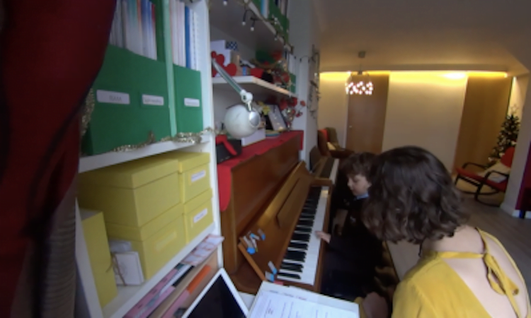 Learning piano keys with CDE March and FGAB Waltz with Oran
