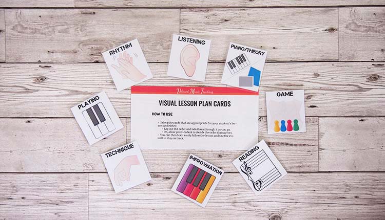 Visual lesson plan cards