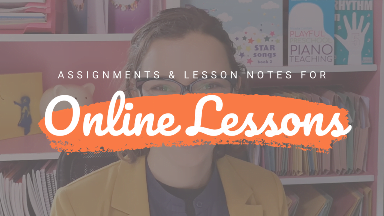 How to send assignment notes for online music lessons