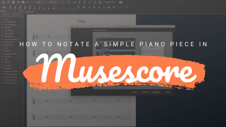Notating a Simple Piano Piece in Musescore 1