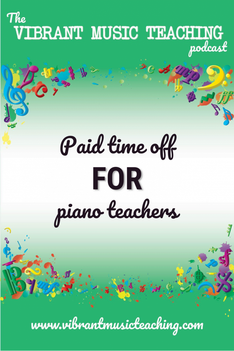 VMT146 Paid Time Off for Piano Teachers