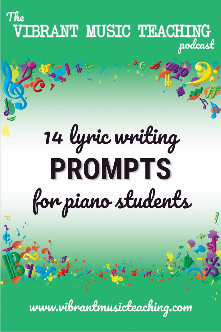 VMT153 14 Lyric Writing Prompts for Piano Students