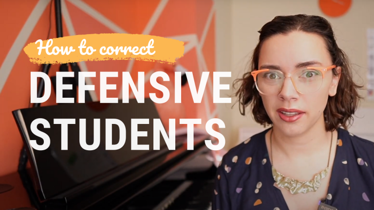 YT Video How to correct music students who get defensive