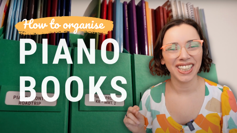 How to organise your piano teaching books
